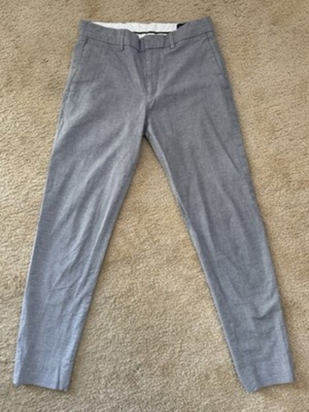 Men’s Club Monaco Sutton Slim Fit Dress Pants 28x30 Gray Micro Check Trousers